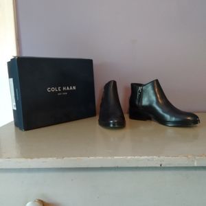 Cole Haan Hayes chic ankle boots with zippers